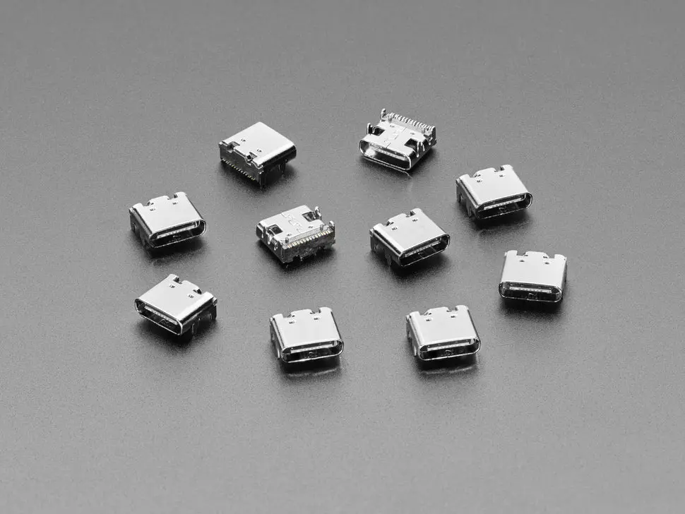 Usb Type C Smt / Thm Jack Connector - Pack Of 10 1