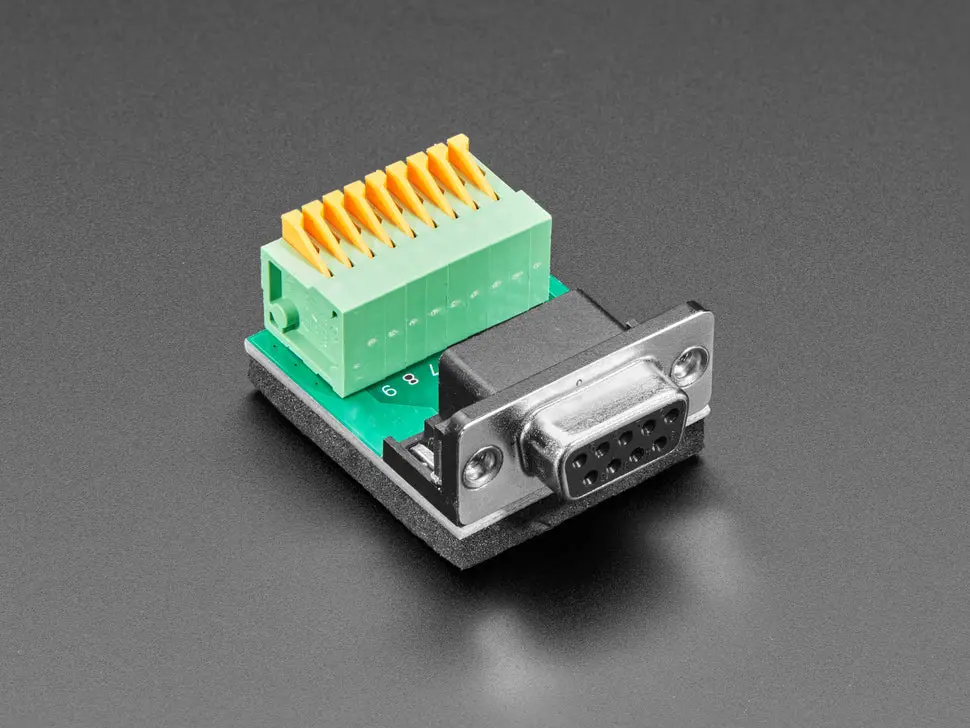 De-9 (Db-9) Female Socket To Terminal Spring Block Adapter 1