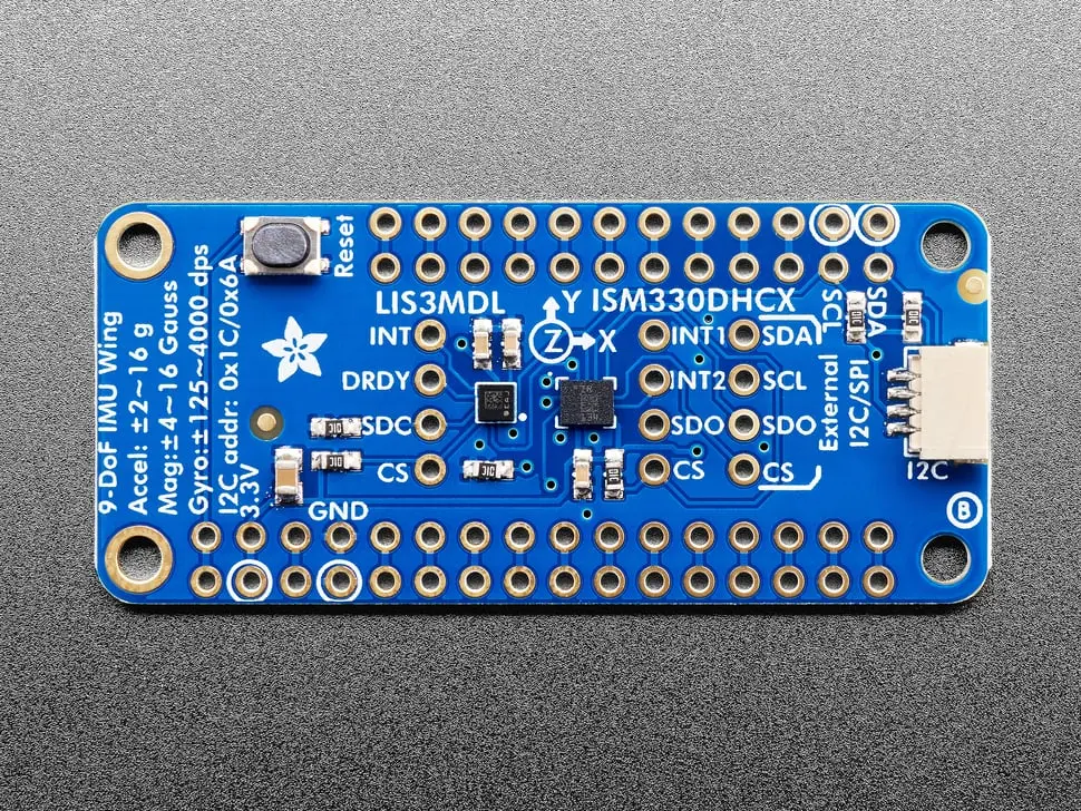 Adafruit Ism330dhcx + Lis3mdl Featherwing - High Precision 9-Dof Imu 1