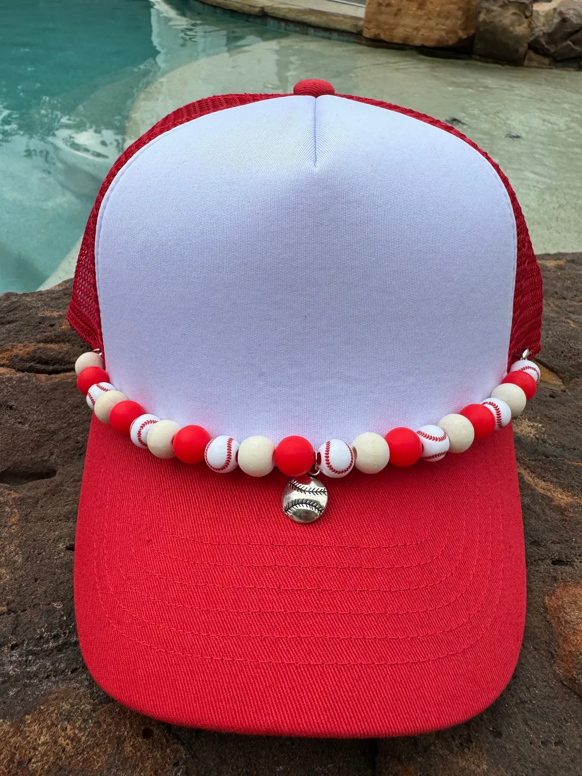 Baseball Bubble Bead Chains For Trucker Hats 1