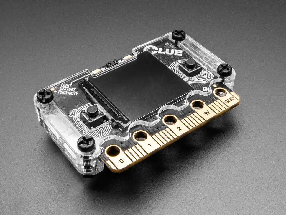 Clear Acrylic Enclosure + Hardware Kit For Adafruit Clue 1