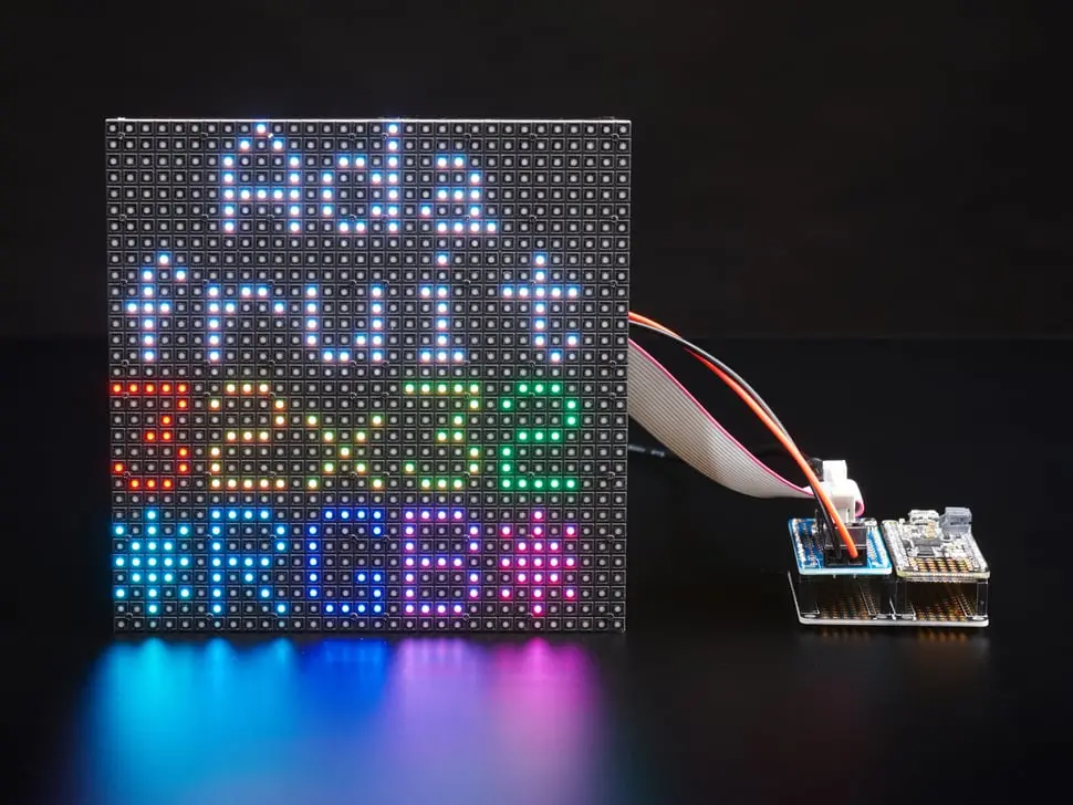 Adafruit Rgb Matrix Featherwing Kit For Nrf52840 Feathers 1