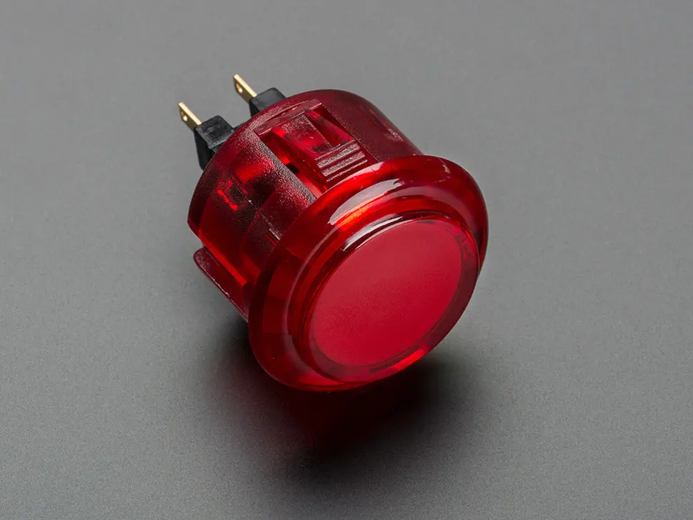 Arcade Button - 30Mm Translucent Red 1