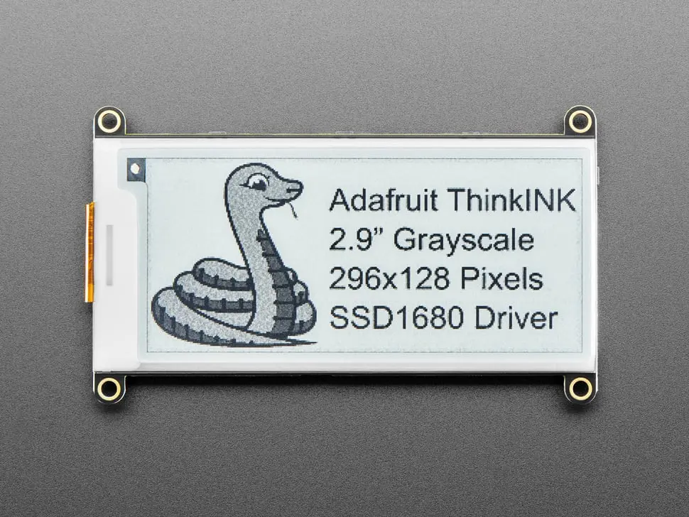 Adafruit 2.9" Grayscale Eink / Epaper Display Featherwing - Ssd1680 2