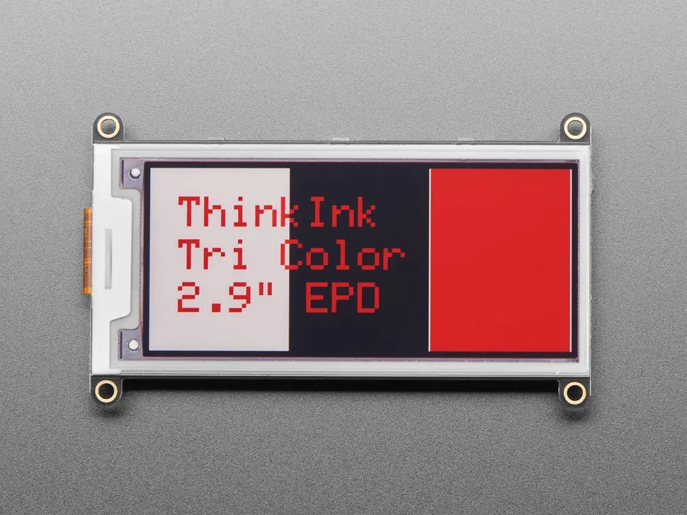 Adafruit 2.9" Tri-Color Eink / Epaper Display Featherwing - Il0373 - Red Black White 1