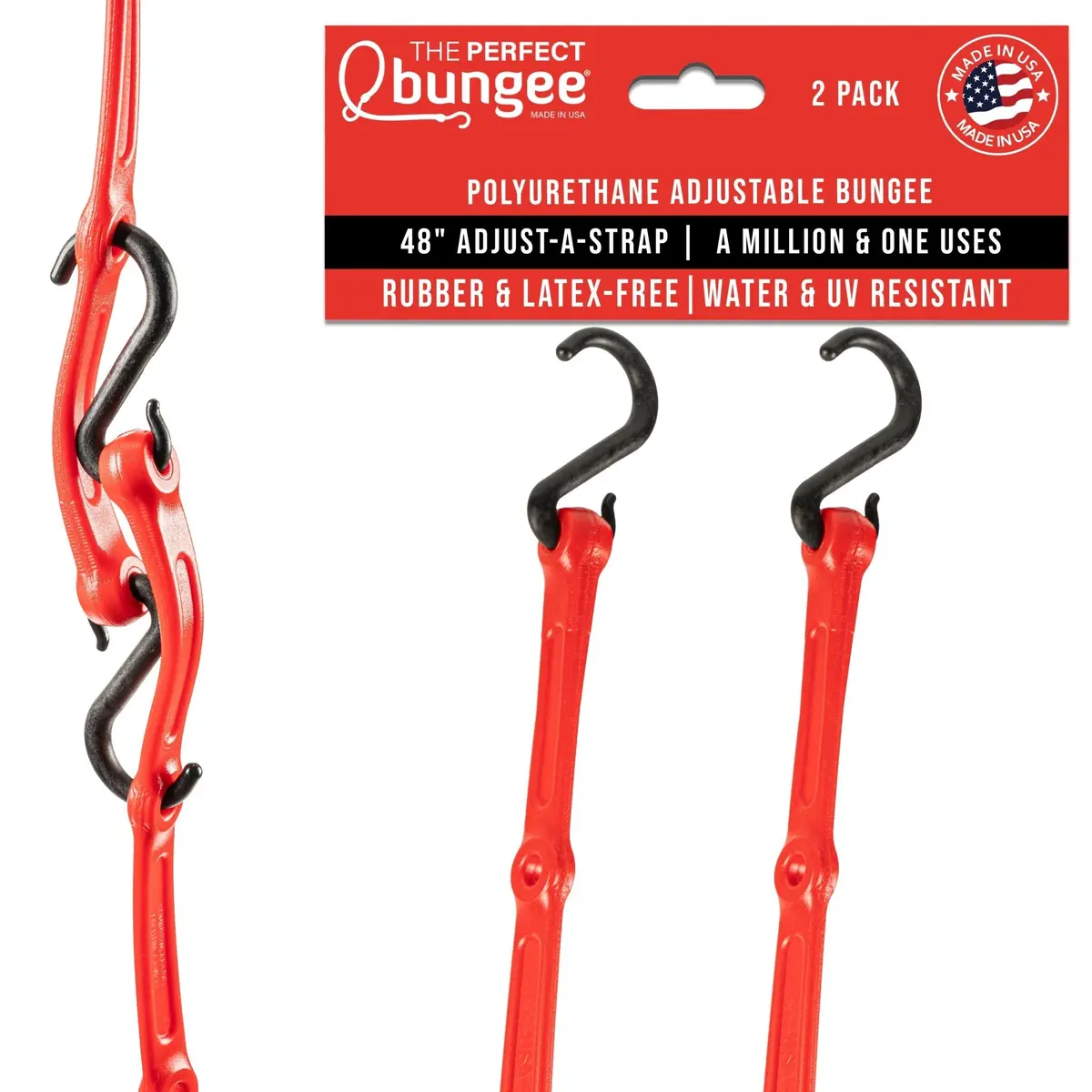 48" Adjust-A-Strap® Adjustable Bungee Strap 2 Pack 2