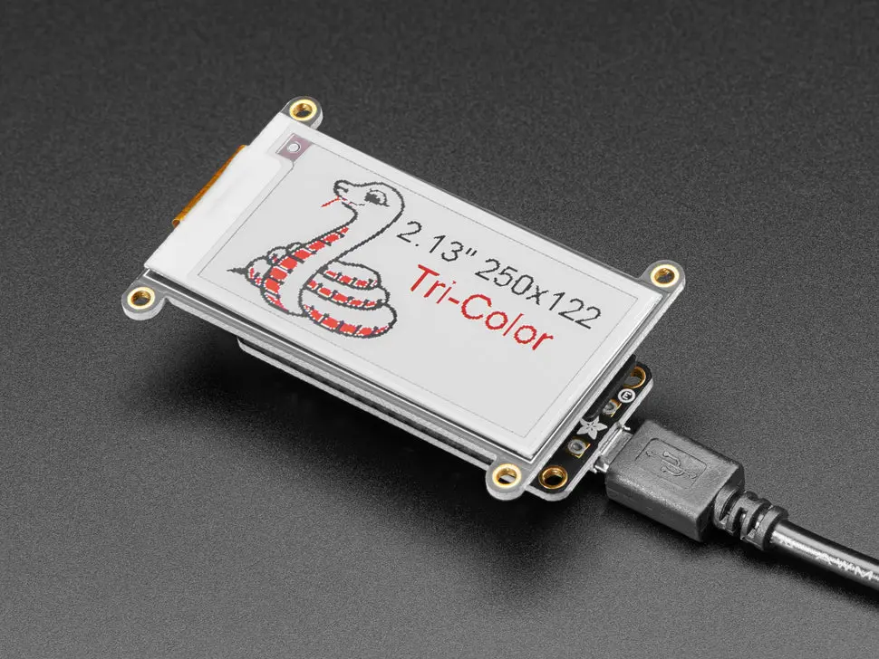 Adafruit 2.13" Hd Tri-Color Eink Epaper Display Featherwing - 250X122 Rw Panel With Ssd1680 1