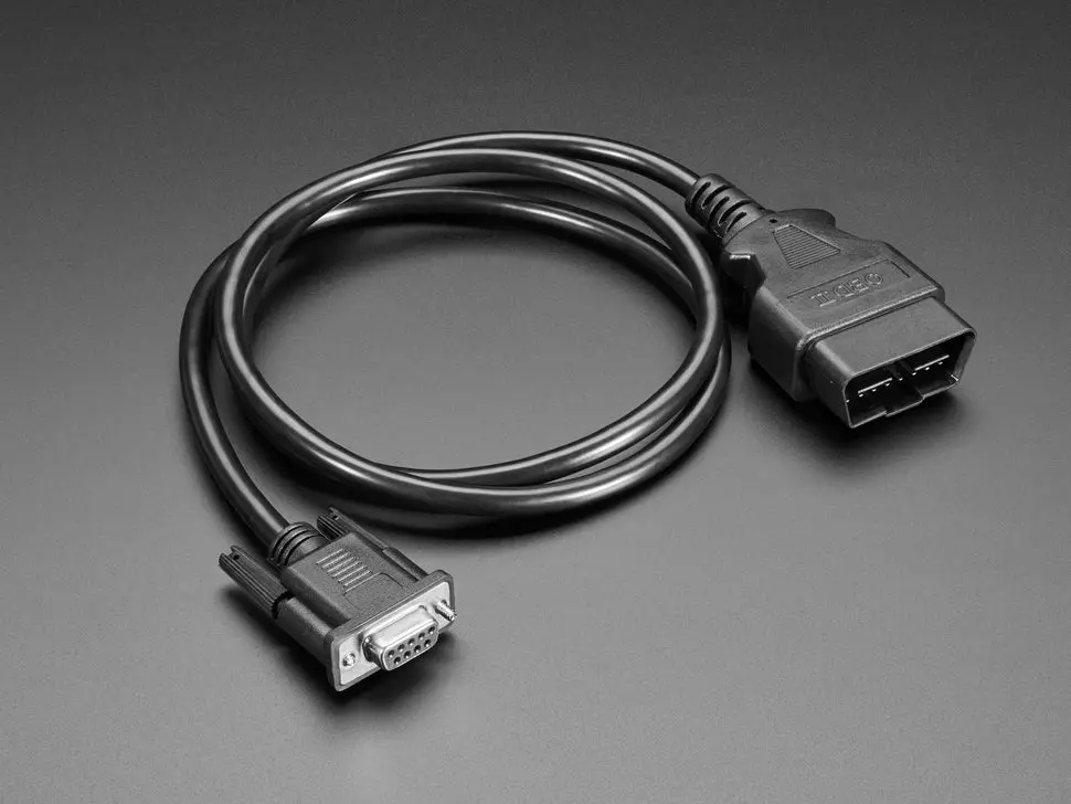 Obd Plug (16-Pin) To De-9 (Db-9) Socket Adapter Cable - 1 Meter Long 1