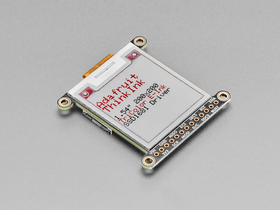 Adafruit 1.54" Tri-Color Eink / Epaper Display With Sram - 200X200 With Ssd1681 And Eyespi 1