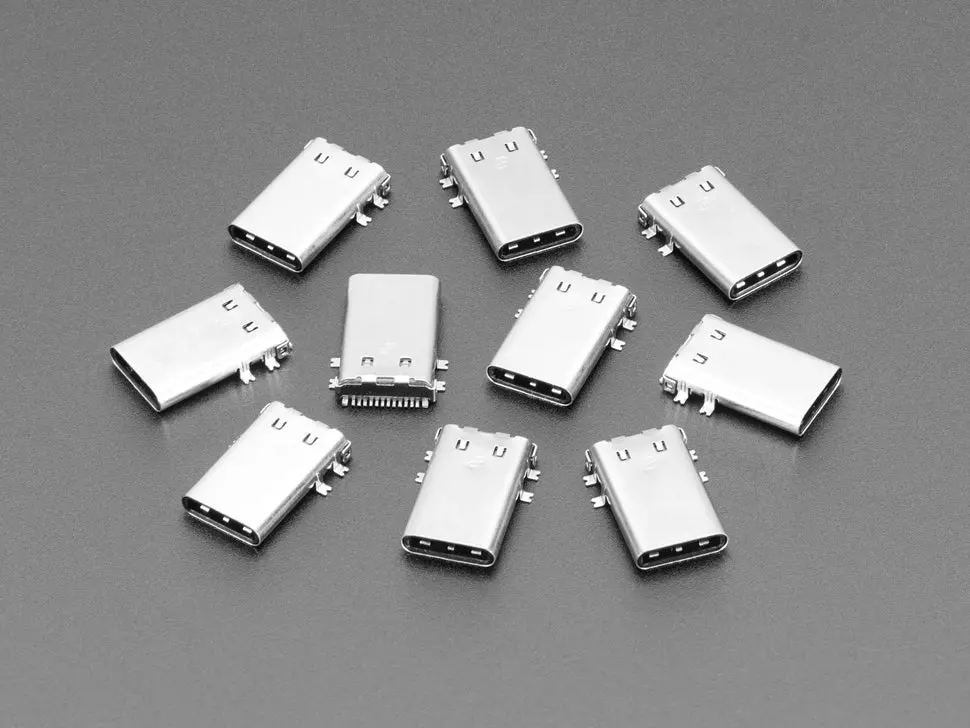 Edge-Launch Usb Type C Smt Plug Connector - Pack Of 10 1