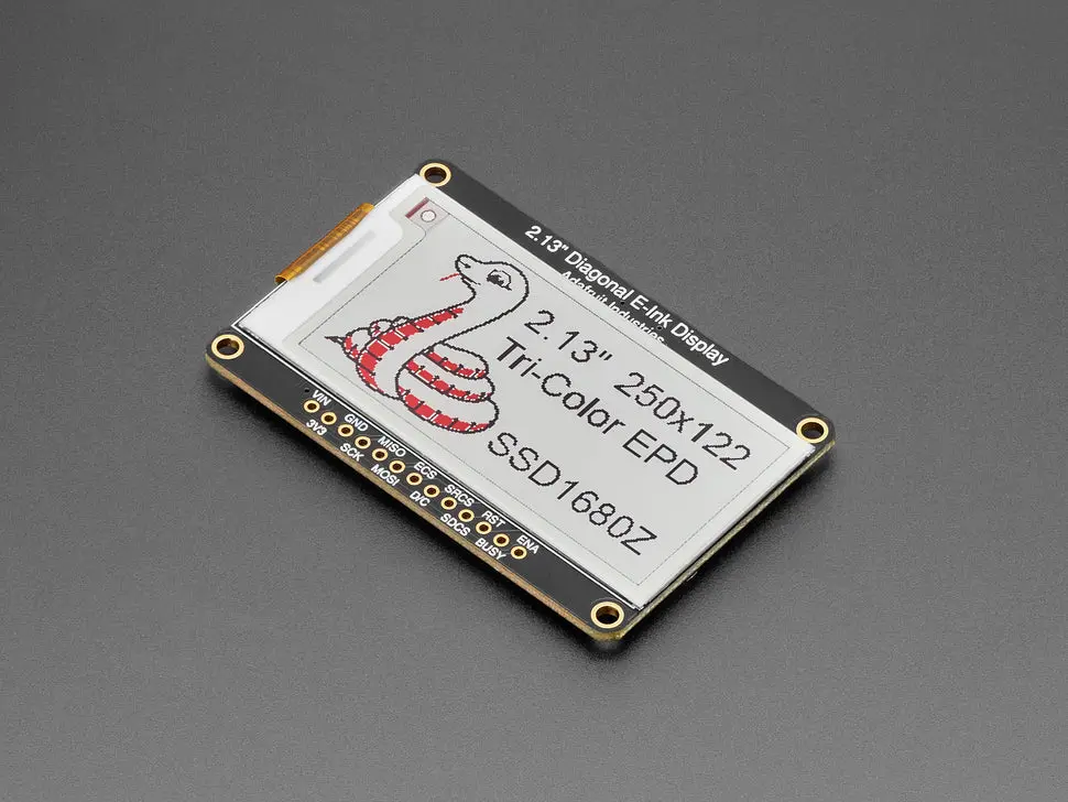 Adafruit 2.13" 250X122 Tri-Color Eink / Epaper Display With Sram - Ssd1680z Chipset 1