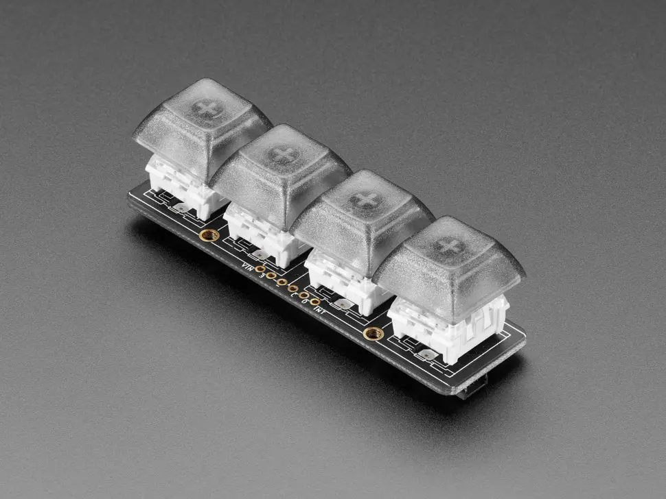 Adafruit Neokey 1X4 Qt I2c Mechanical Key Switch Breakout With Neopixels 1