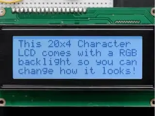 Rgb Backlight Positive Lcd 20X4 - Black On Rgb 1