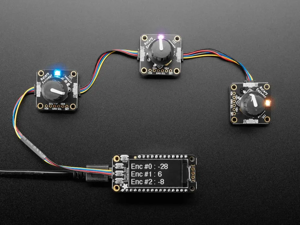 Adafruit I2c Stemma Qt Rotary Encoder Breakout With Neopixel - No Encoder 1