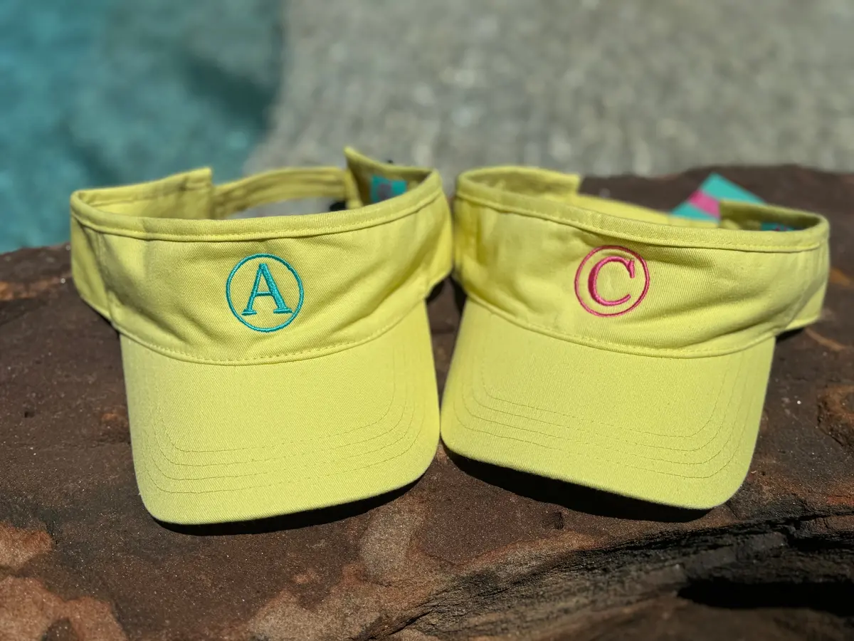 Monogrammed Visors 1