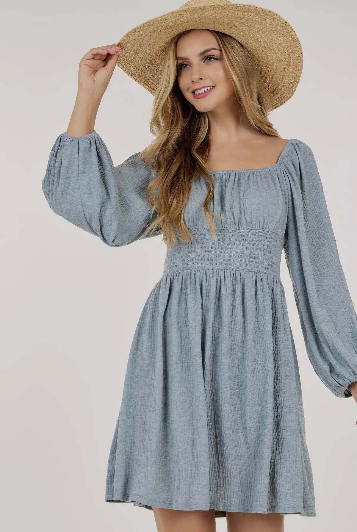 Bubble Sleeve Mini Dress 1