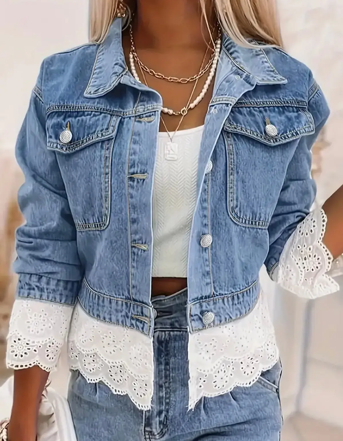 Laced Denim Jacket 1