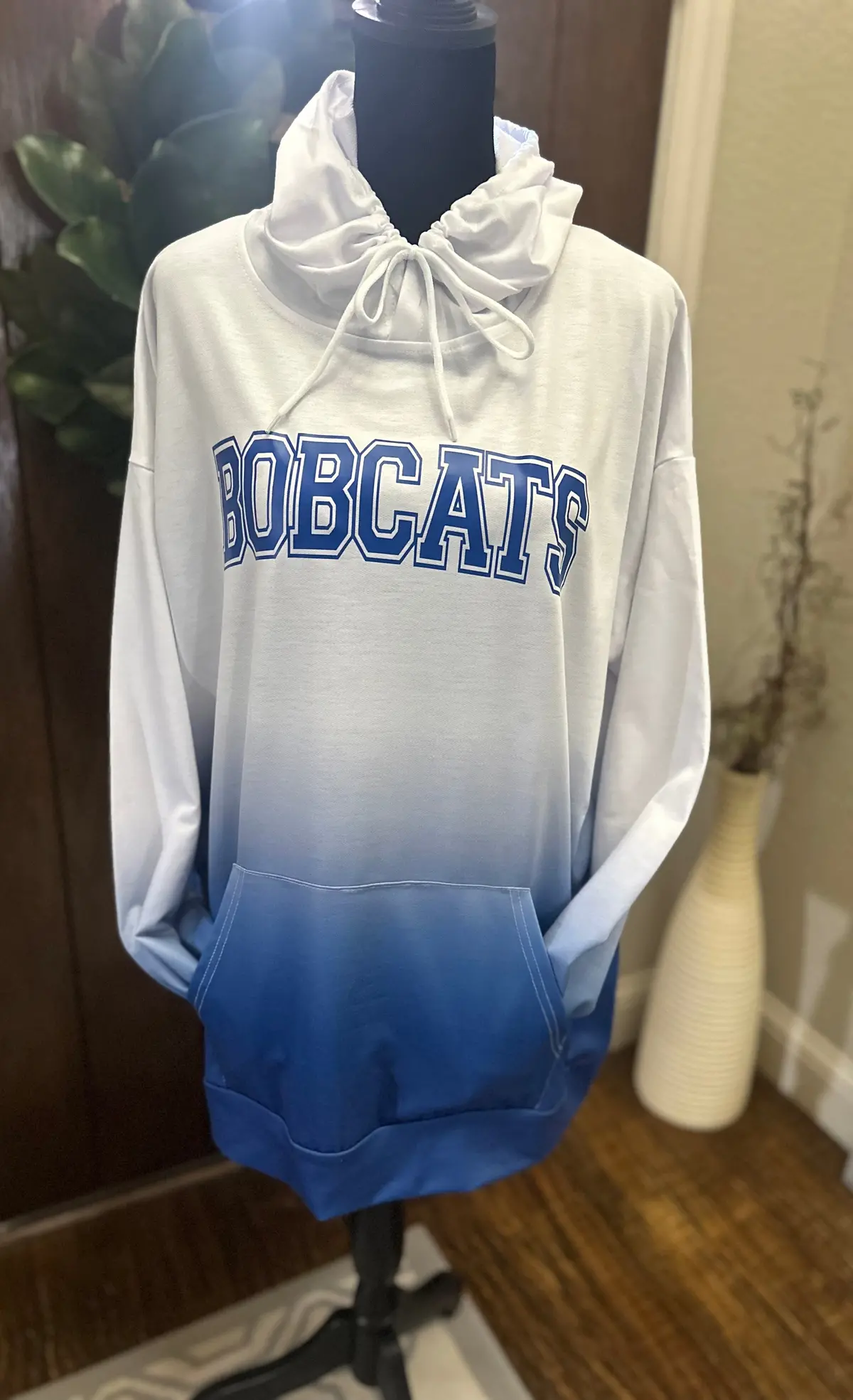 Blue Fade Bobcat Hoodie 1
