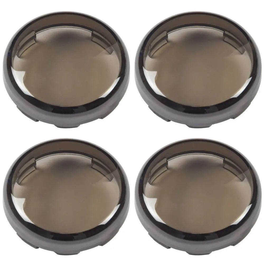 4X Smoked Turn Signal Light Lens Covers Fit For Harley Davidson Electra Glide 1