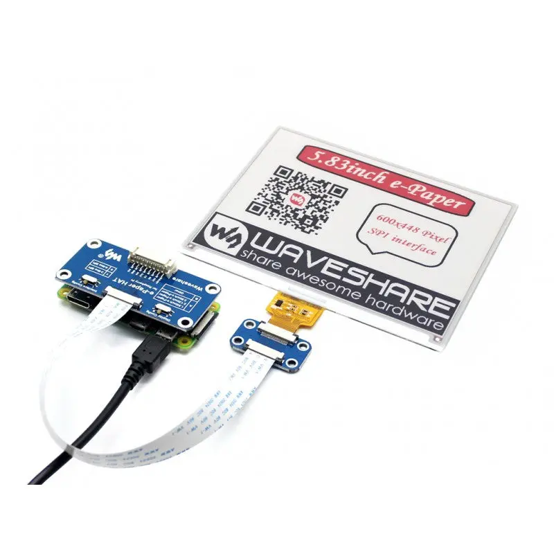 5.83Inch 600X448 Resolution E-Ink Display Hat For Raspberry Pi 1
