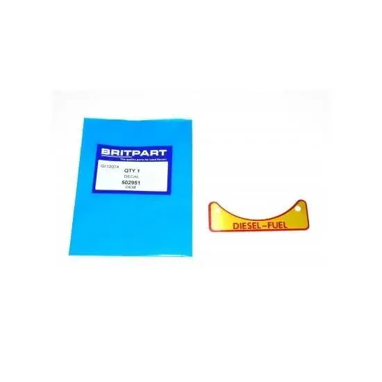 Diesel Fuel Filler Warning Badge Oem 1