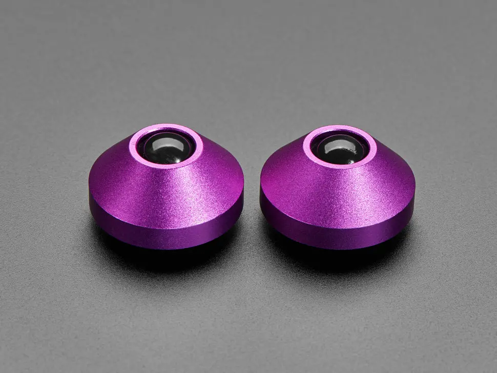Purple Anodized Aluminum Bumper Feet - Pack Of 2 1