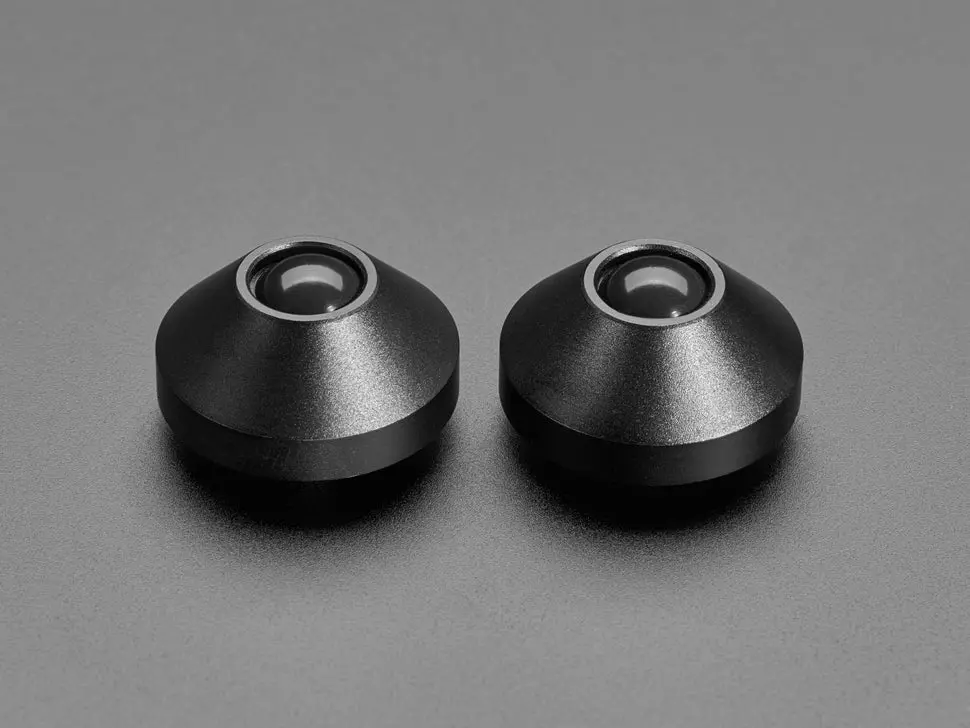Black Anodized Aluminum Bumper Feet - Pack Of 2 1