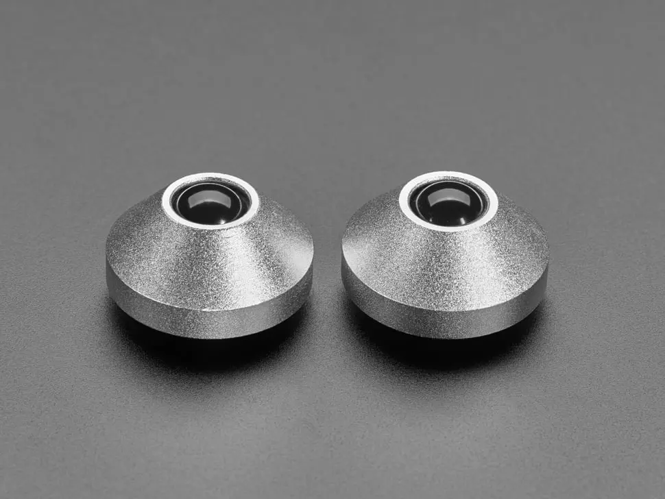 Silver Anodized Aluminum Bumper Feet - Pack Of 2 1