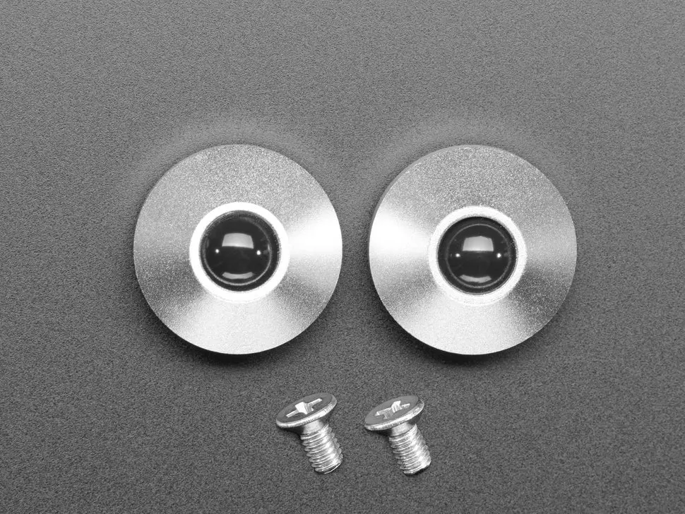 Silver Anodized Aluminum Bumper Feet - Pack Of 2 2