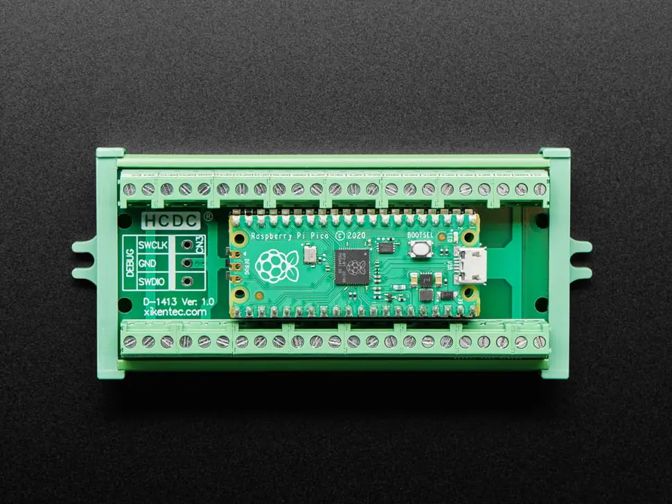 Terminal Block Breakout Module For Raspberry Pi Pico - Screw Mount Version 1