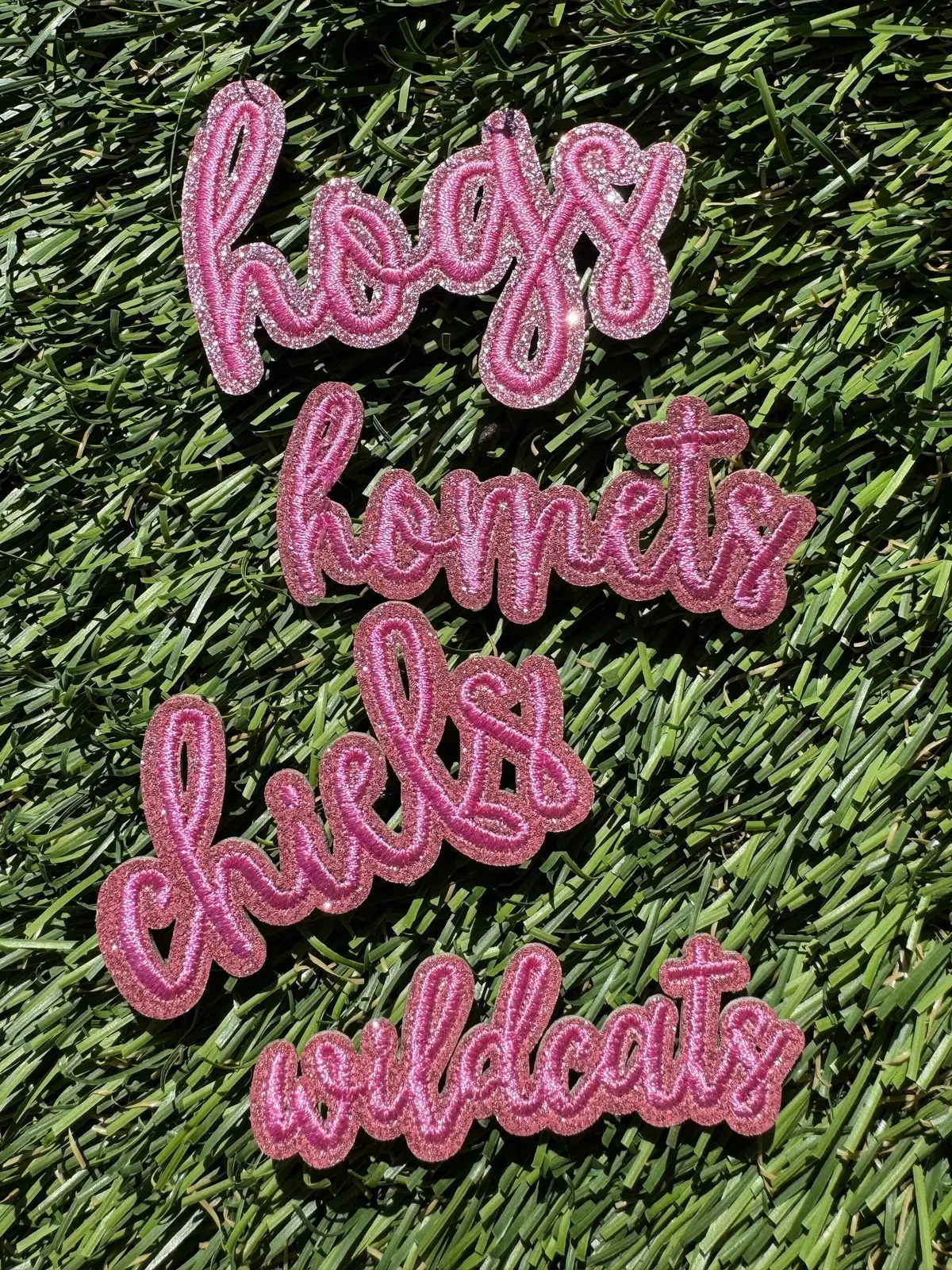 Team Name Mascot Iron On Patches 1