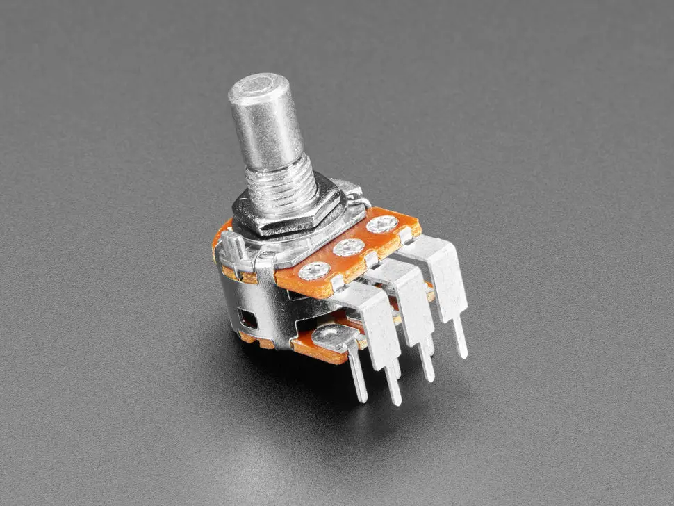 Alpha Dual-Gang 16Mm Right-Angle Pc Mount 250K Audio Potentiometer 1