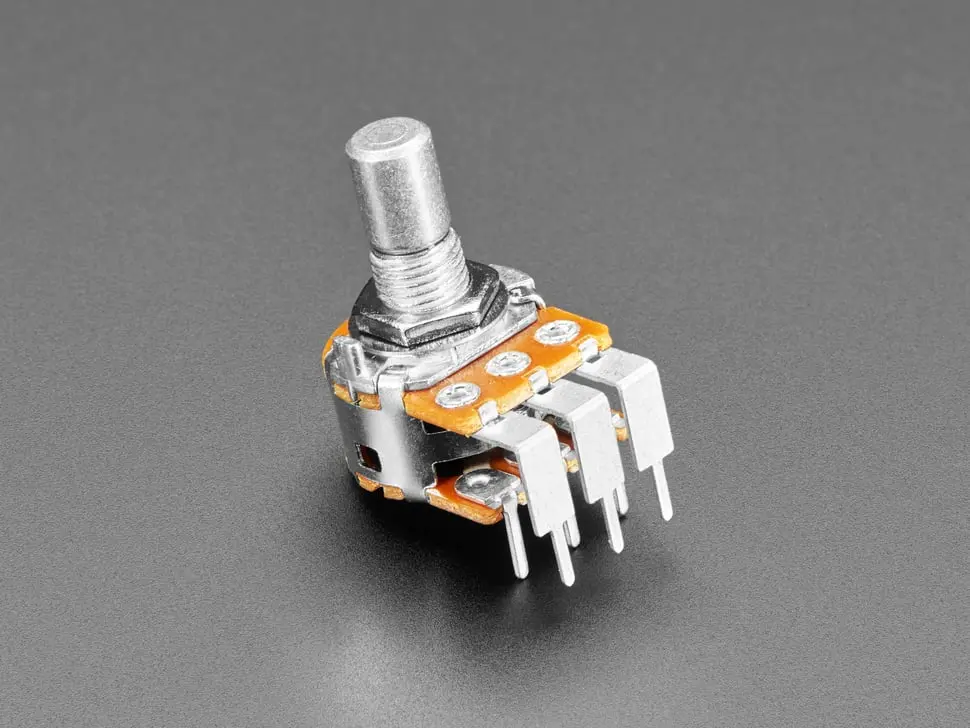 Alpha Dual-Gang 16Mm Right-Angle Pc Mount 100K Audio Potentiometer 1