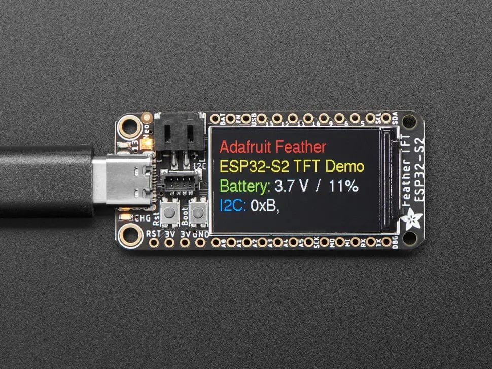 Adafruit Esp32-S2 Tft Feather - 4Mb Flash, 2Mb Psram, Stemma Qt 1