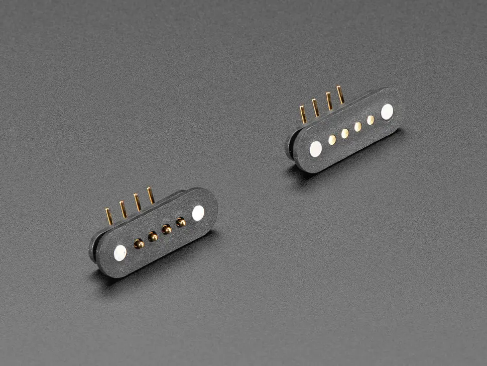 Diy Magnetic Connector - Right Angle Four Contact Pins 1