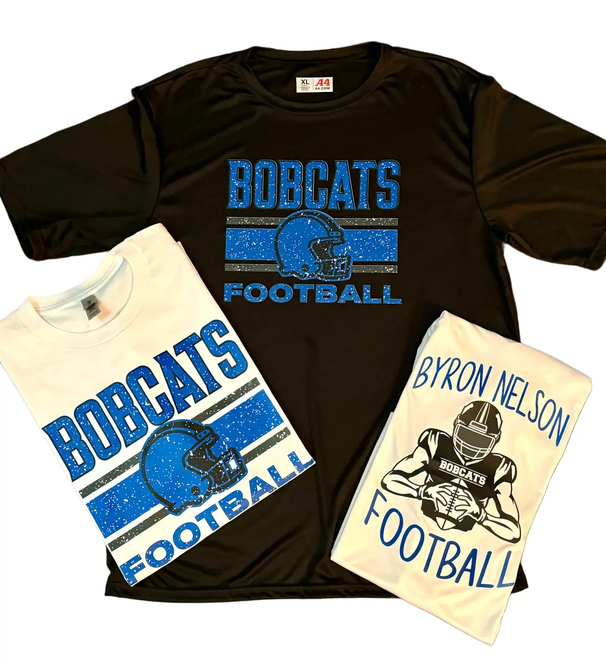 Bobcats Football Helmet T-Shirts 1
