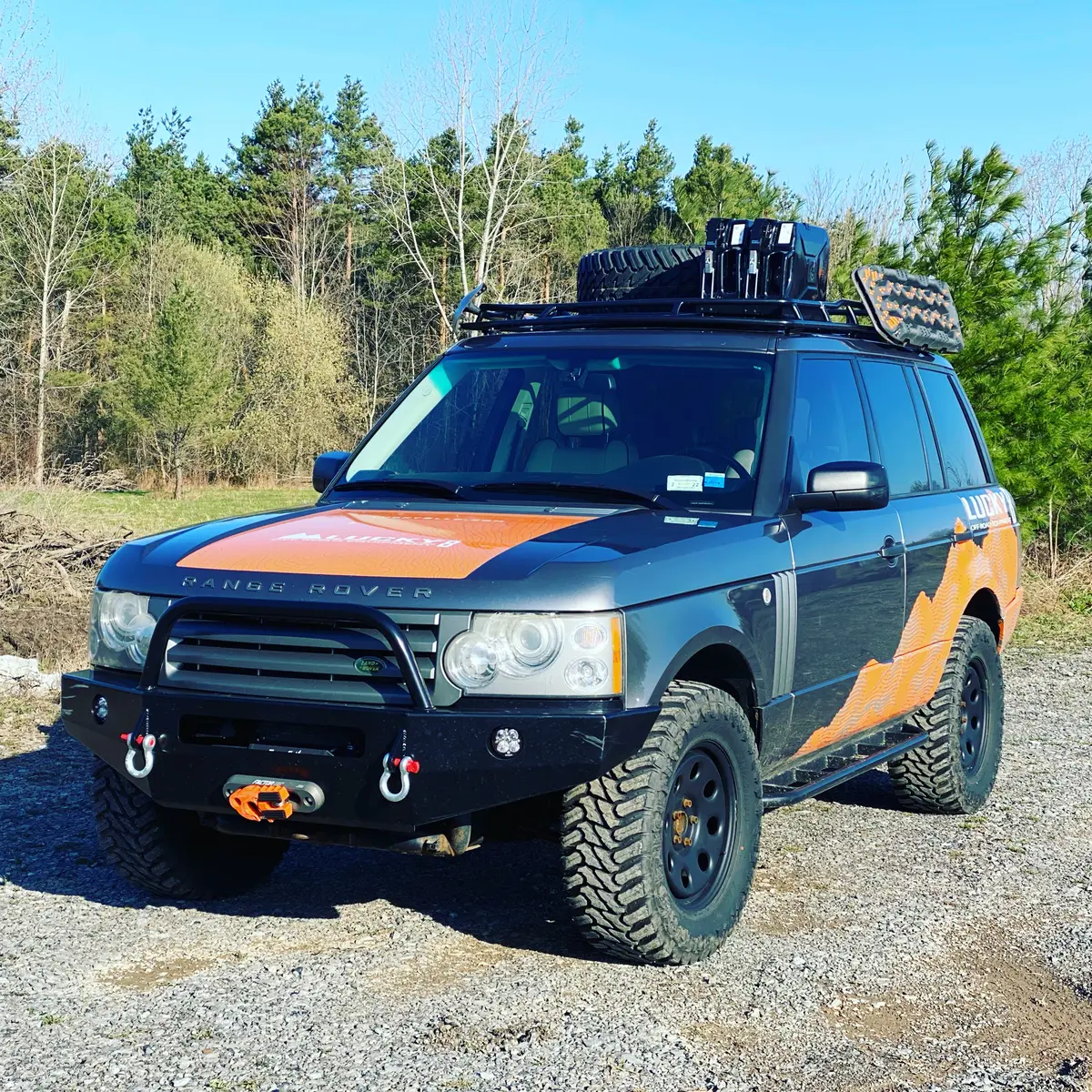 Lucky 8 Off Road L322cfe Steel Winch Bumper – Range Rover L322 (2003–2012) 1