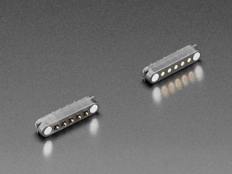 Diy Magnetic Connector - Straight Angle Five Contact Pins 1