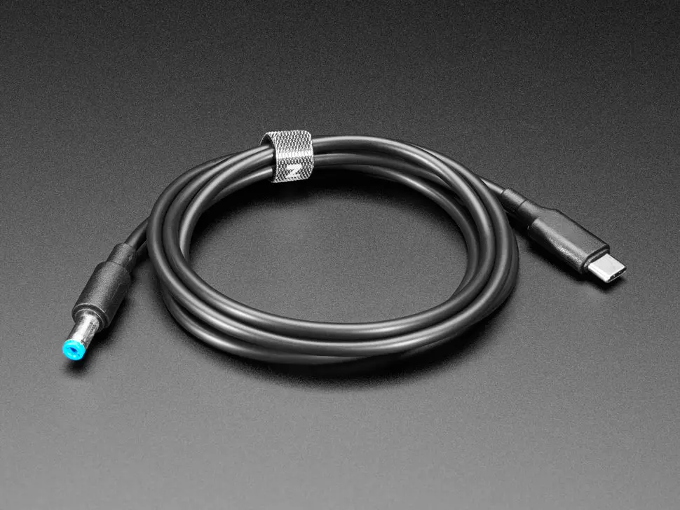 Usb Type C 3.1 Pd To 5.5Mm Barrel Jack Cable - 20V 5A Output - 1.2M With E-Mark 1