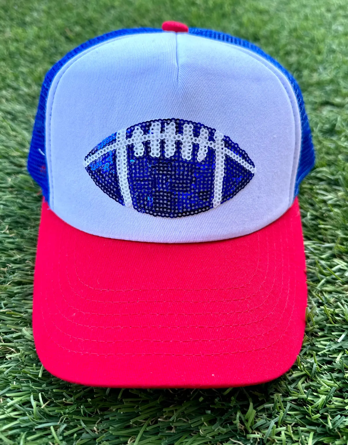 Sequin Football Caps 2
