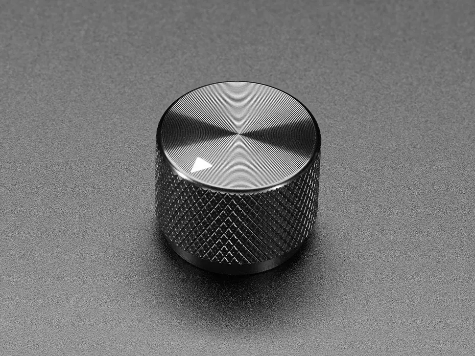 Anodized Aluminum Machined Knob - Black - 20Mm Diameter 1