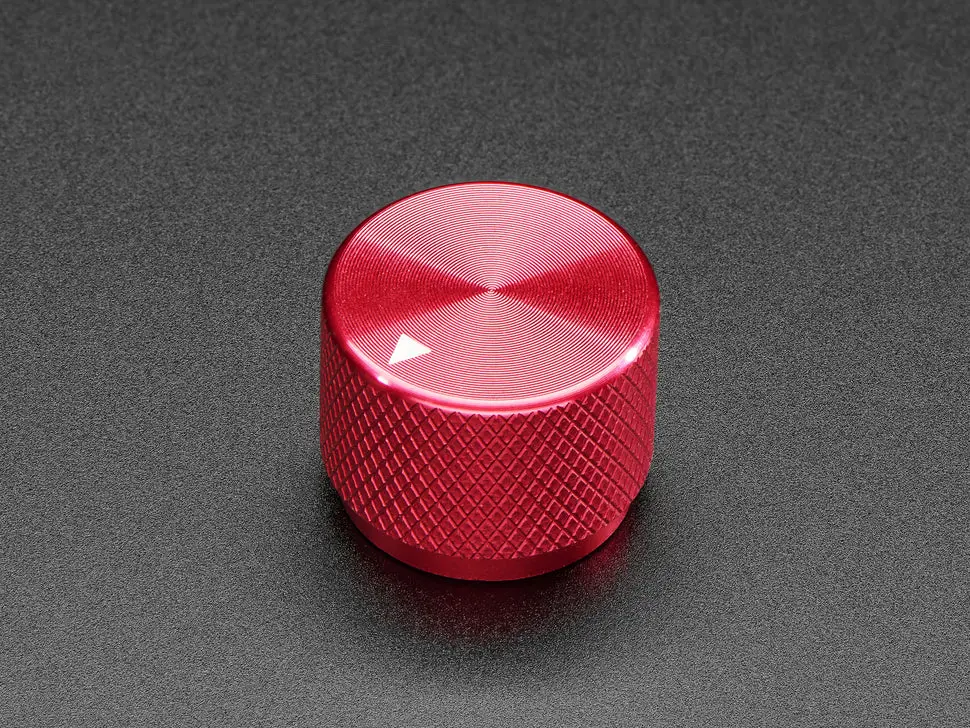 Anodized Aluminum Machined Knob - Red - 20Mm Diameter 1