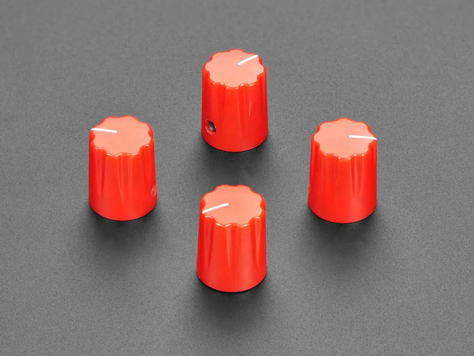 Red Micro Potentiometer Knob - 4 Pack 1