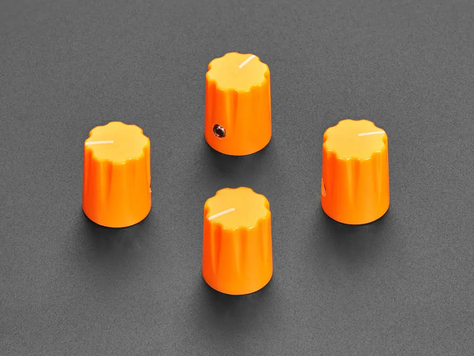 Orange Micro Potentiometer Knob - 4 Pack 1