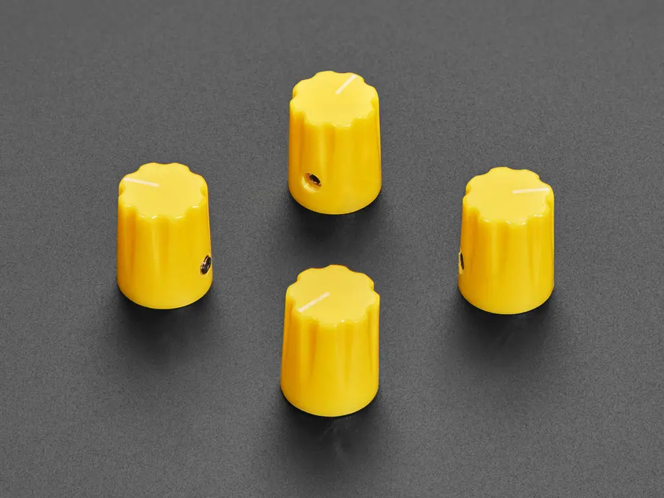 Yellow Micro Potentiometer Knob - 4 Pack 1