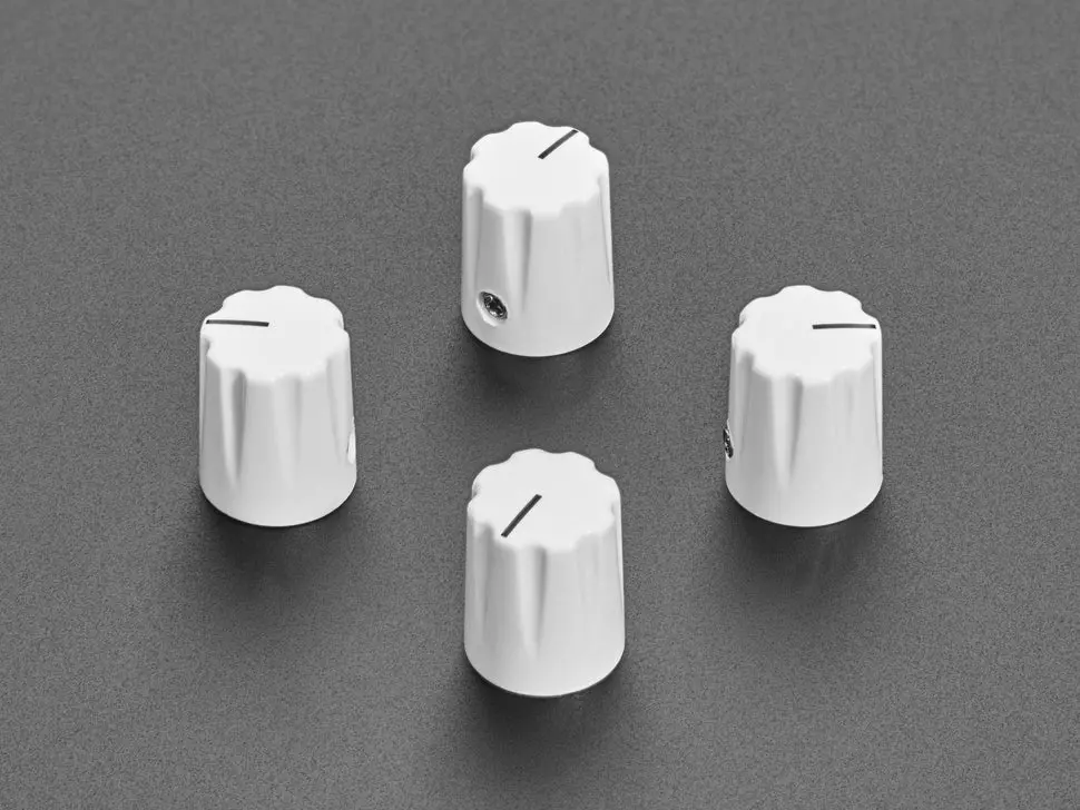 White Micro Potentiometer Knob - Pack Of 4 1