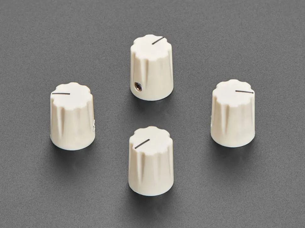 Cream Micro Potentiometer Knob - 4 Pack 1
