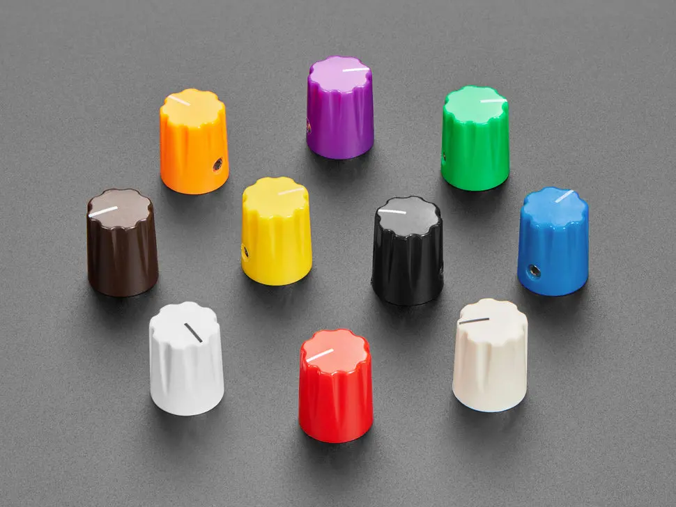 Multi-Color Micro Potentiometer Knob - Rainbow 10 Pack 1