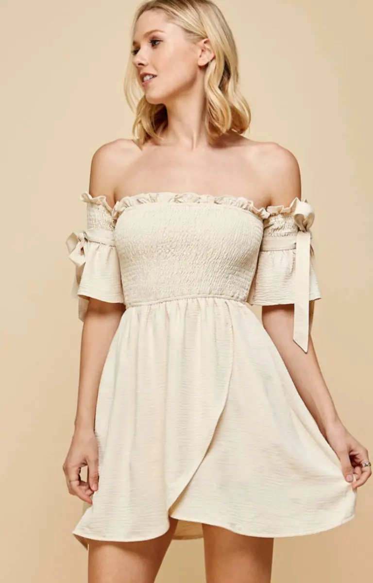 Smocking Mini Dress 1