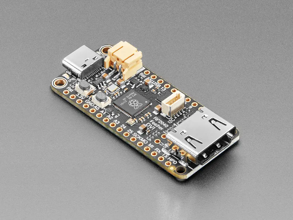Adafruit Feather Rp2040 Development Board With Dvi Output Port 1